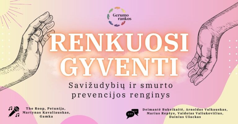 Kauno miesto savivaldybė Savižudybių ir smurto prevencijos renginys „Renkuosi gyventi“
