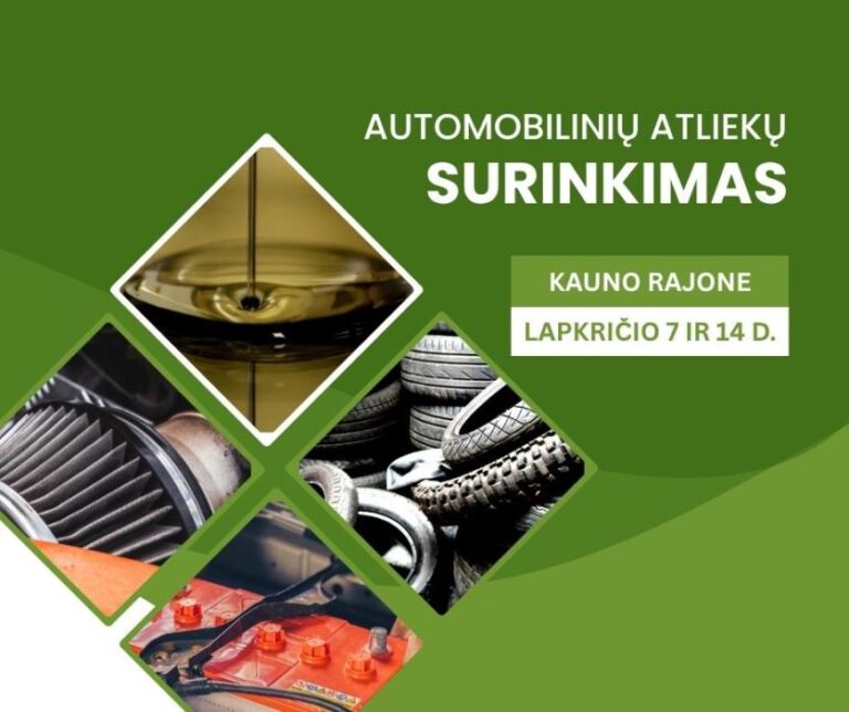 Nemokamai surenkamos susikaupusios ir aplinkai pavojingos automobilinės atliekos