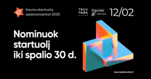 kviečia teikti nominacijas 2025 m. startuolių apdovanojimams